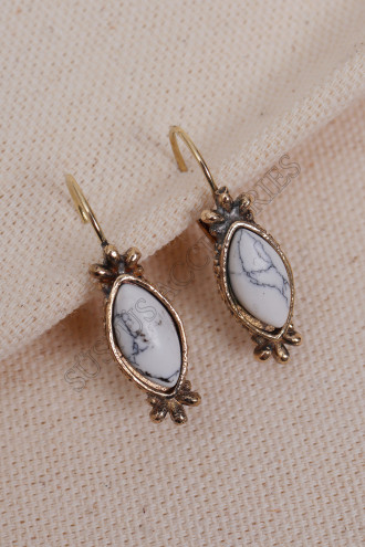 Havlit Taşlı Mekik Otantik Küpe