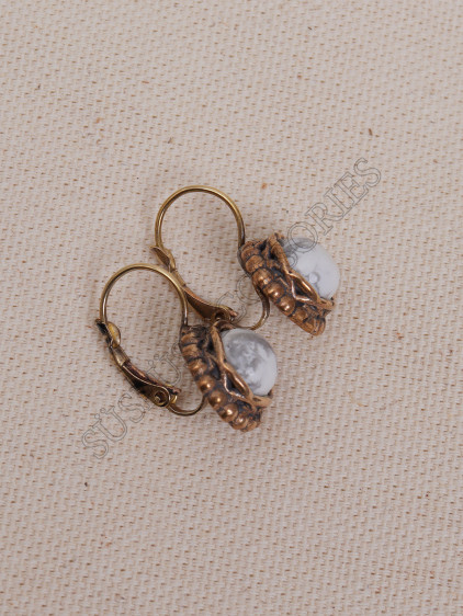 Havlit Taşlı Oval Otantik Küpe