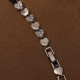 14k Xuping Silver Renk Zirkon Taşlı Kalp Model Bileklik 17 + 2 cm