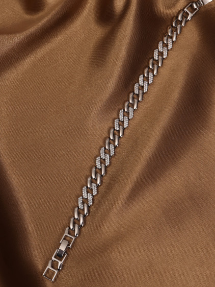 14k Xuping Silver Renk Zirkon Taşlı Zincir Model Bileklik 17 + 2 cm