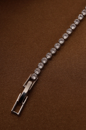 14k Xuping Silver Renk Zirkon Taşlı Suyolu Modeli Bileklik 17 + 2 cm