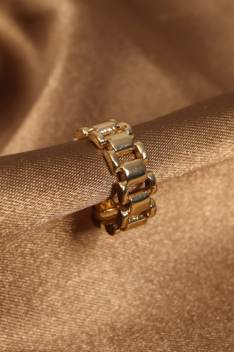 Zincir Modeli Gold Renk Kıkırdak Küpe