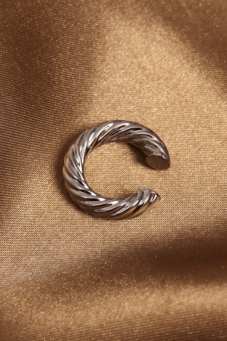 Burgu Modeli Silver Renk Kıkırdak Küpe