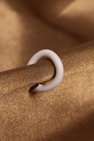 Beyaz Mineli 2 mm halka Kıkırdak Küpe