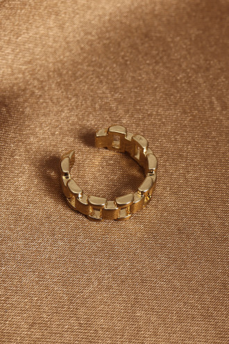 Zincir Modeli Gold Renk Kıkırdak Küpe