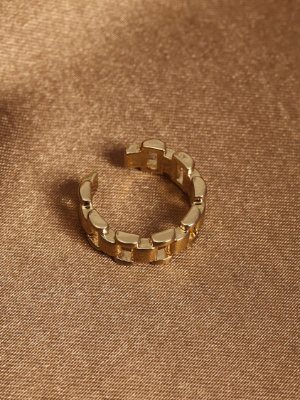 Zincir Modeli Gold Renk Kıkırdak Küpe