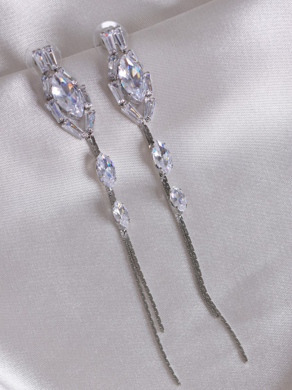 Silver Aura Luxury Zirkon Küpe