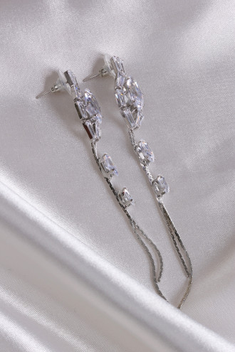 Silver Aura Luxury Zirkon Küpe