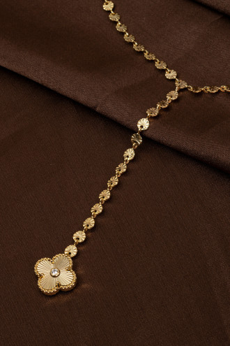 İkonik Yonca Payet Zincir Gold Y Kolye İkonik Yonca Payet Zincir Gold Y Kolye