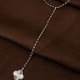 İkonik Yonca Top Top Zincirli Silver Y Kolye