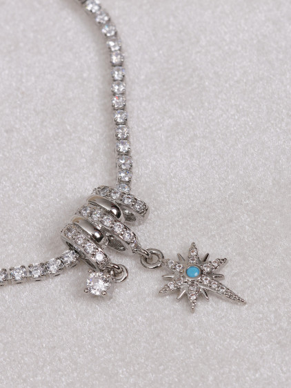Sirius Mavi Charm Su Yolu Silver Bileklik Sirius Mavi Charm Su Yolu Silver Bileklik