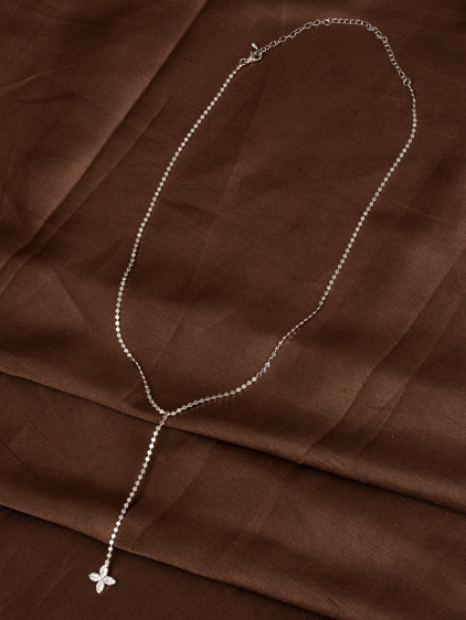 Şans Çiçeği Figürlü Silver Y Kolye
