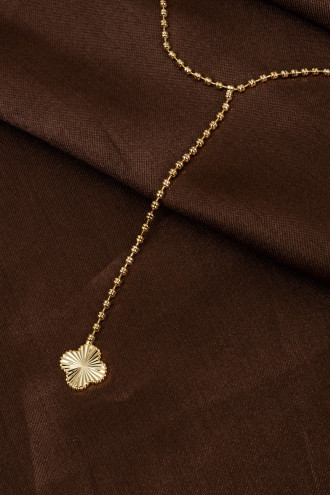 İkonik Yonca Top Top Zincirli Gold Y Kolye İkonik Yonca Top Top Zincirli Gold Y Kolye