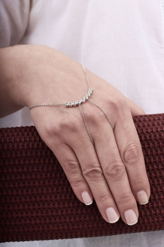 Zircon Sıra Taşlı Gümüş Renk Şahmeran Zircon Sıra Taşlı Gümüş Renk Şahmeran